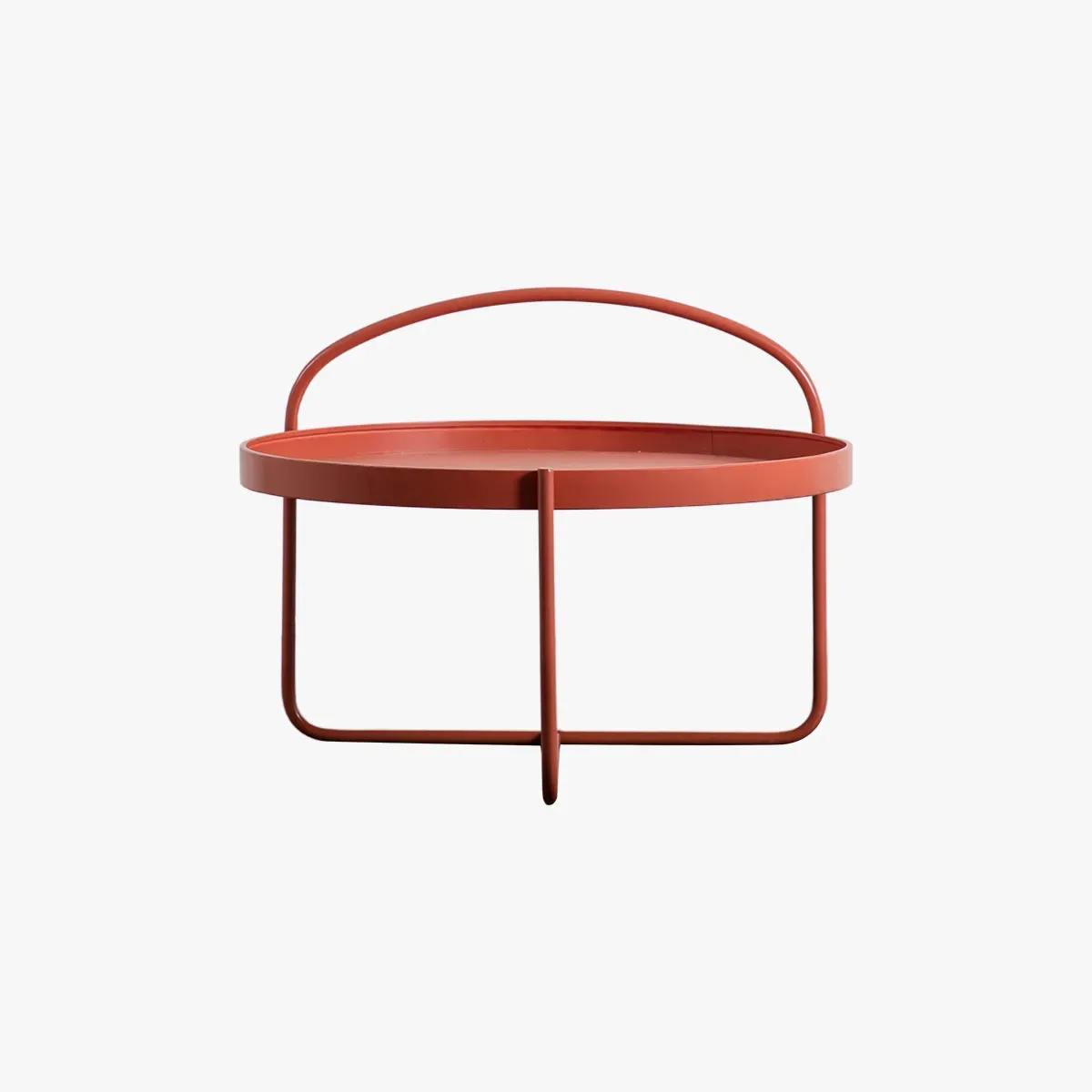 Coffee Table with Tray Top - Coral, Metal