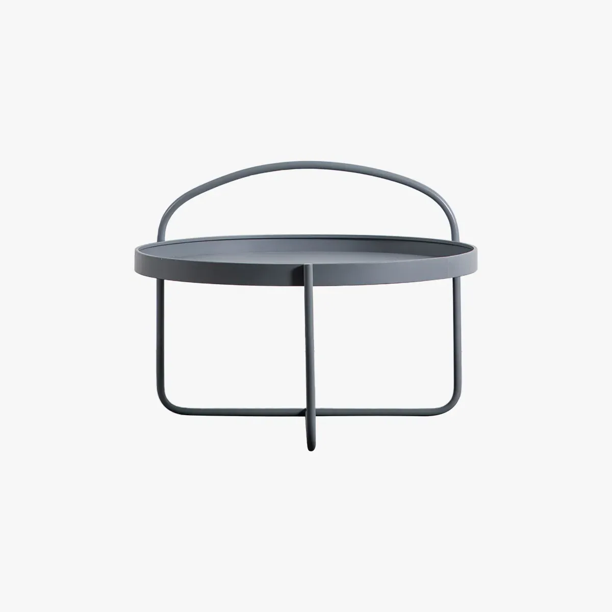 Coffee Table with Tray Top - Grey, Metal