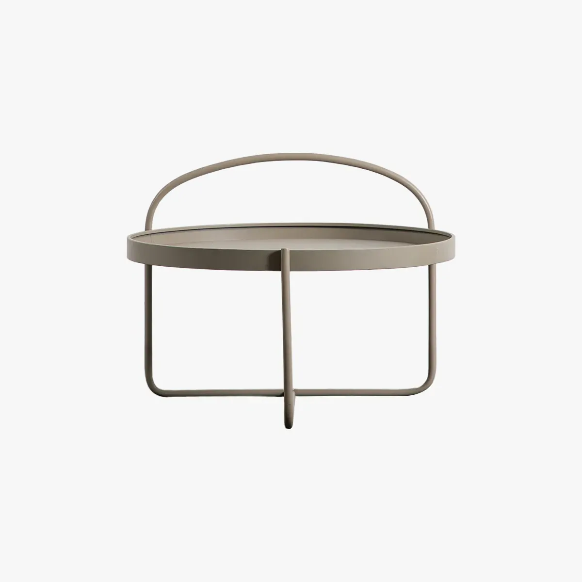 Coffee Table with Tray Top - Latte, Metal
