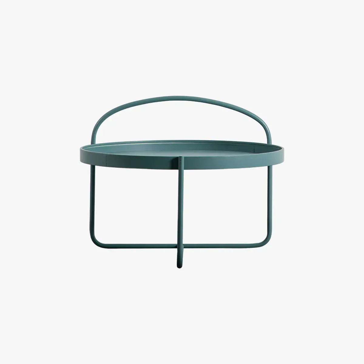 Coffee Table with Tray Top - Teal, Metal