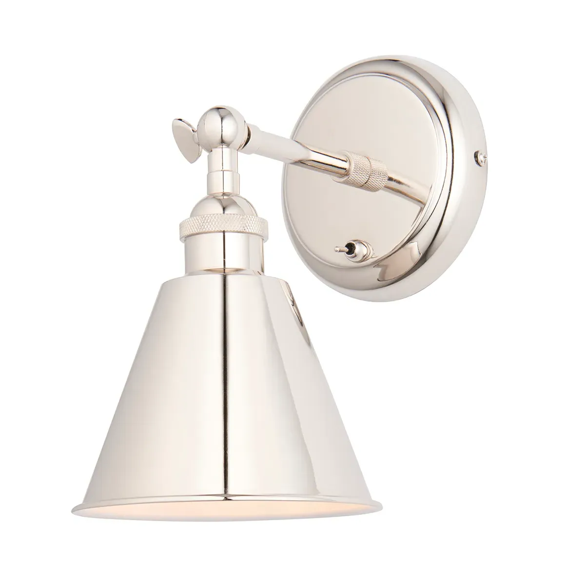 Cone Wall Light - Nickel, Metal image