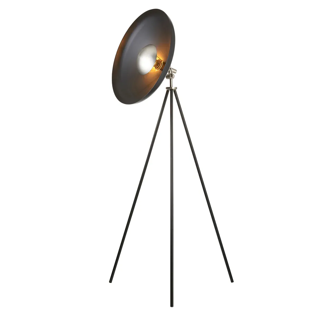 Coned Floor Light - Black, Metal