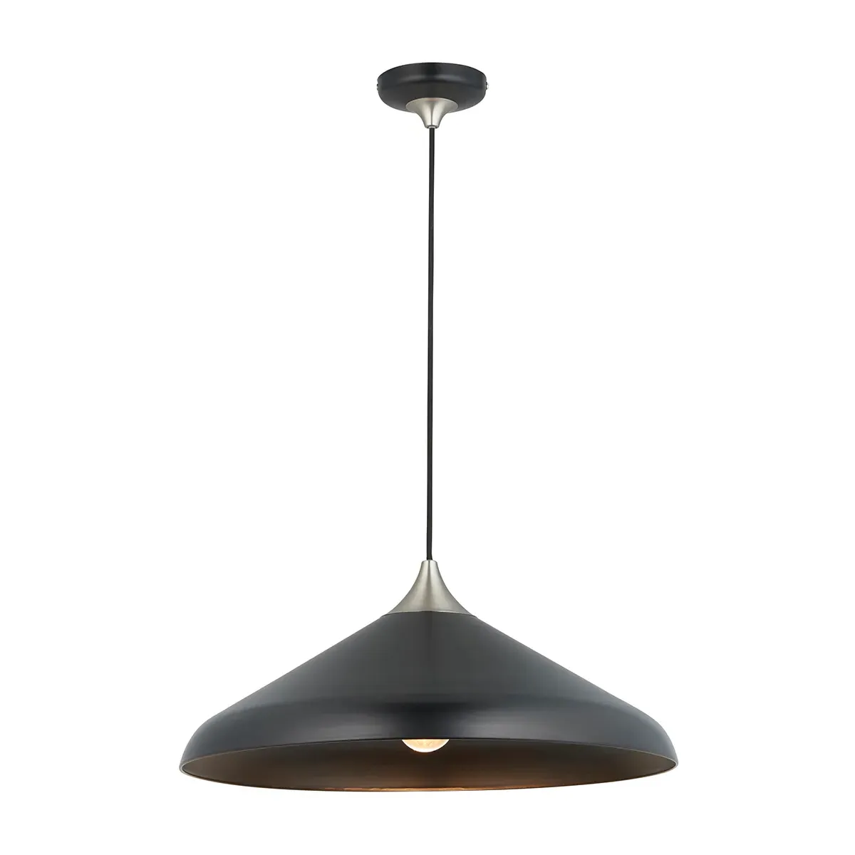 Coned Pendant Light - Black, Metal image