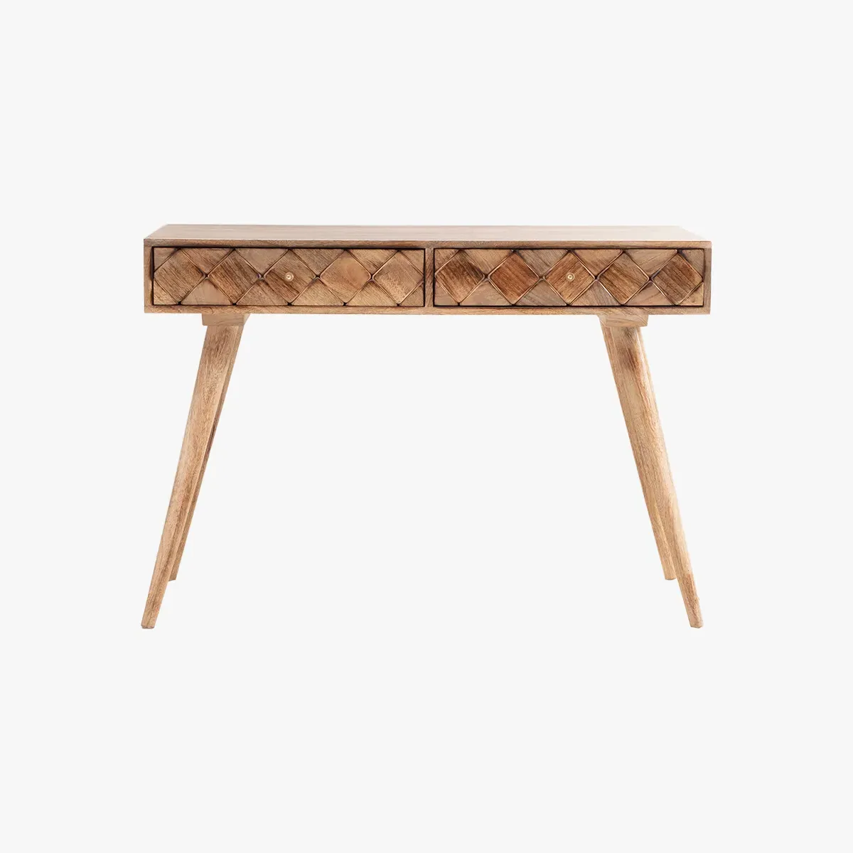 Console Table with Drawers - Brown, Mango Wood image