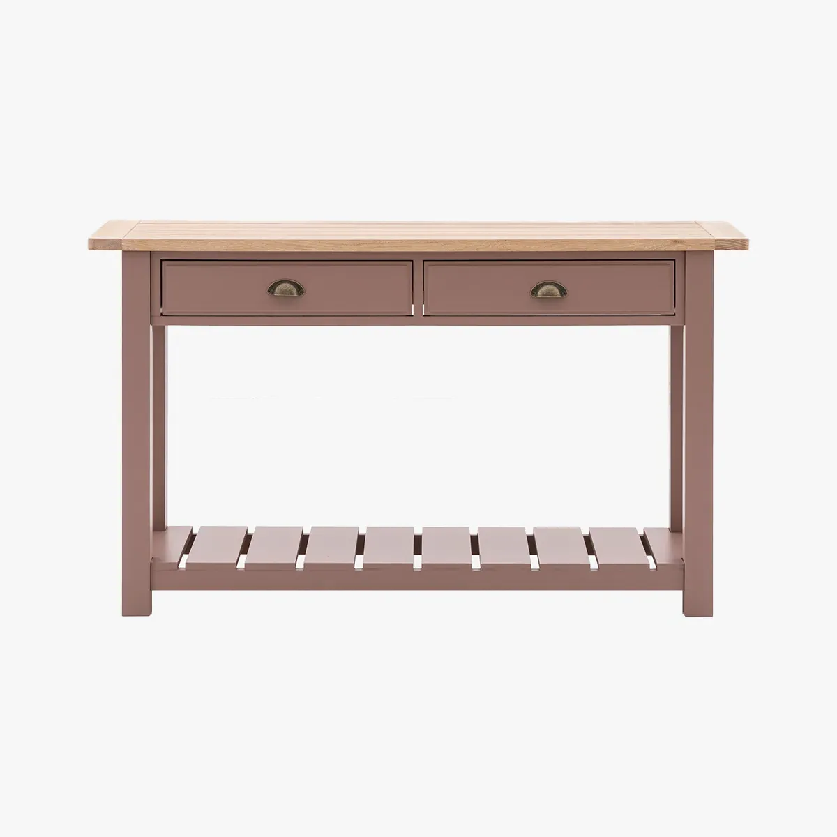 Console Table with Storage - Clay, Oak image