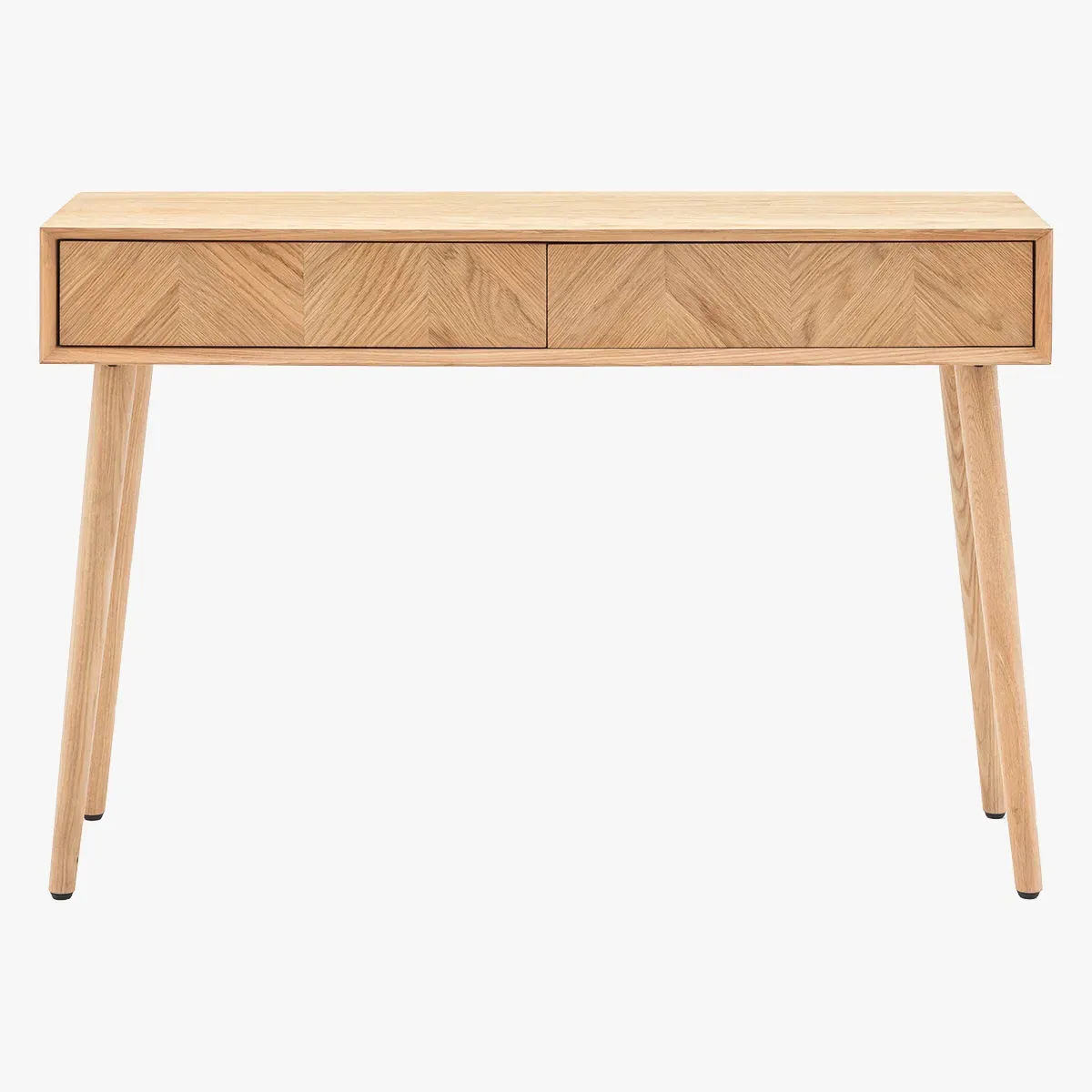 Console Table with Two Drawers - Beige, Oak image