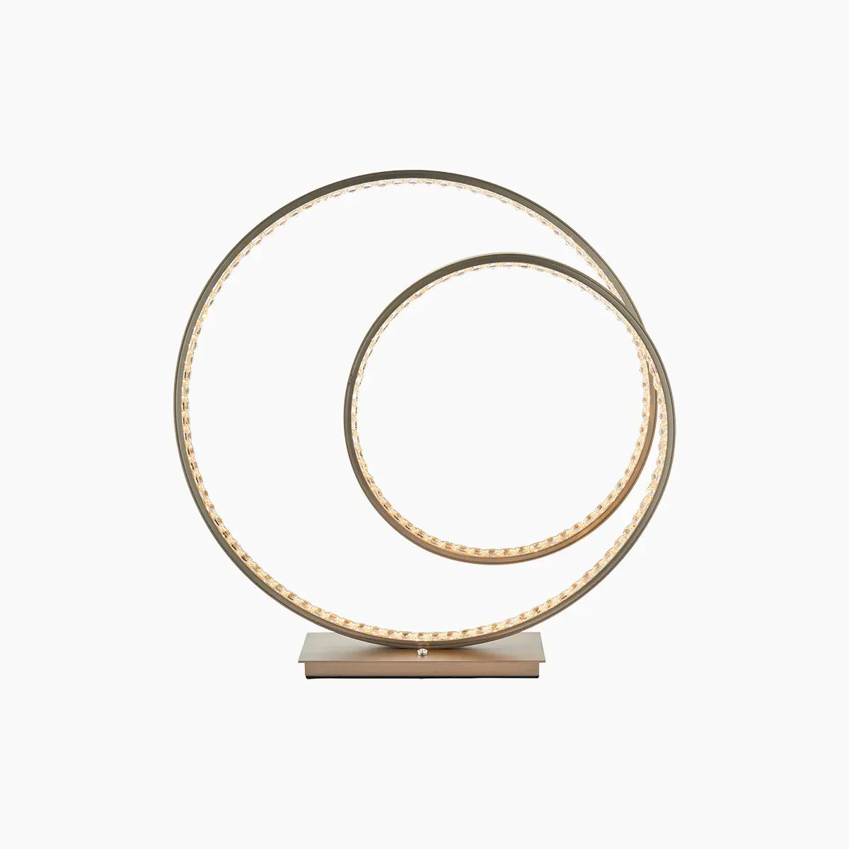 Contemporary Table Lamp - White, Nickel