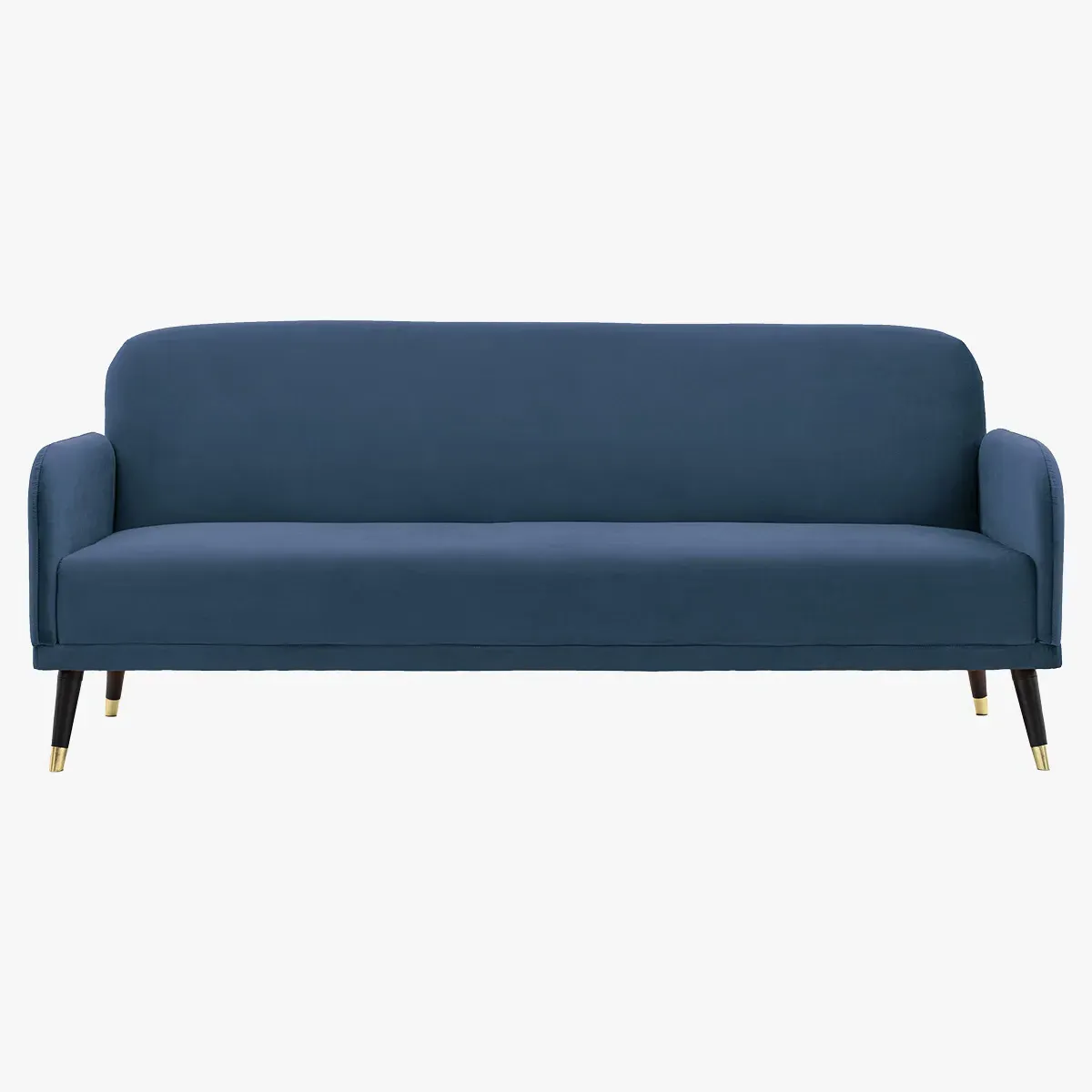 Convertible Sofa Bed with Curved Arms - Cyan image