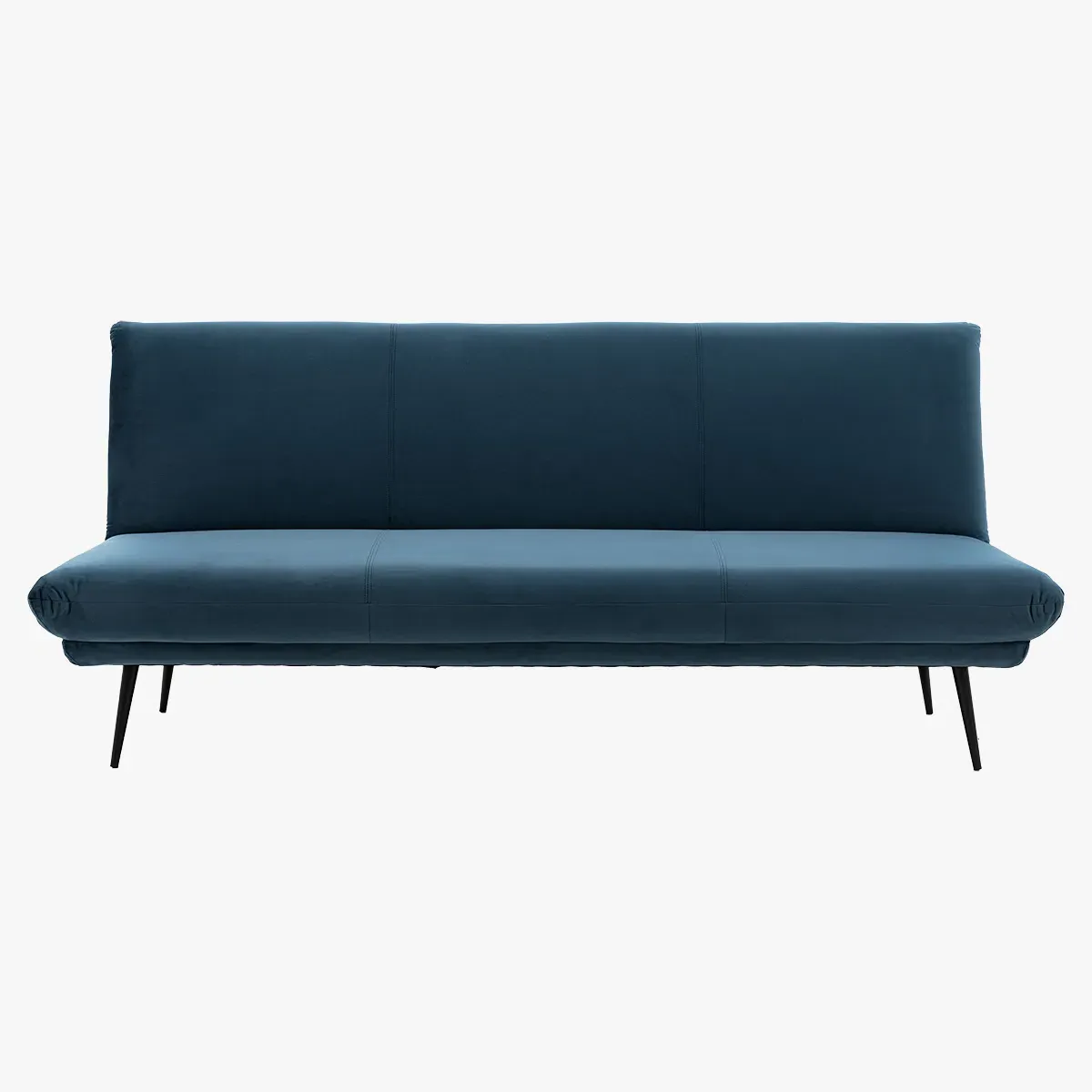 Convertible Sofa Bed with Wooden Legs - Cyan image