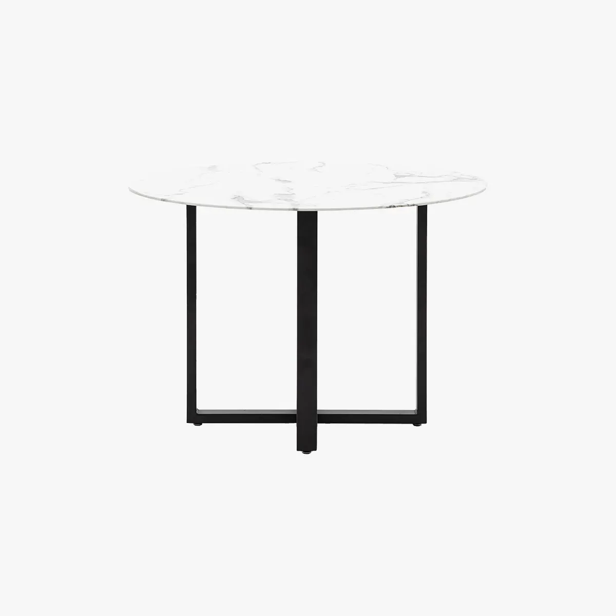 Crisscross Dining Table - White, Marble image