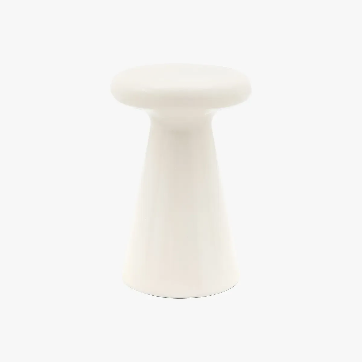 Curved Side Table - Cream