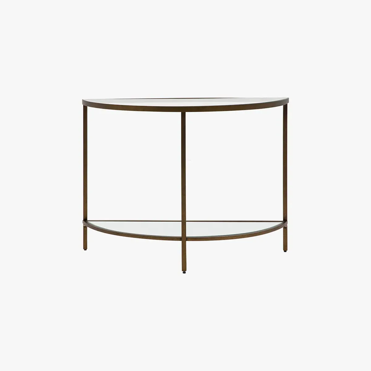 Demi Lune Console Table - Bronze, Glass image