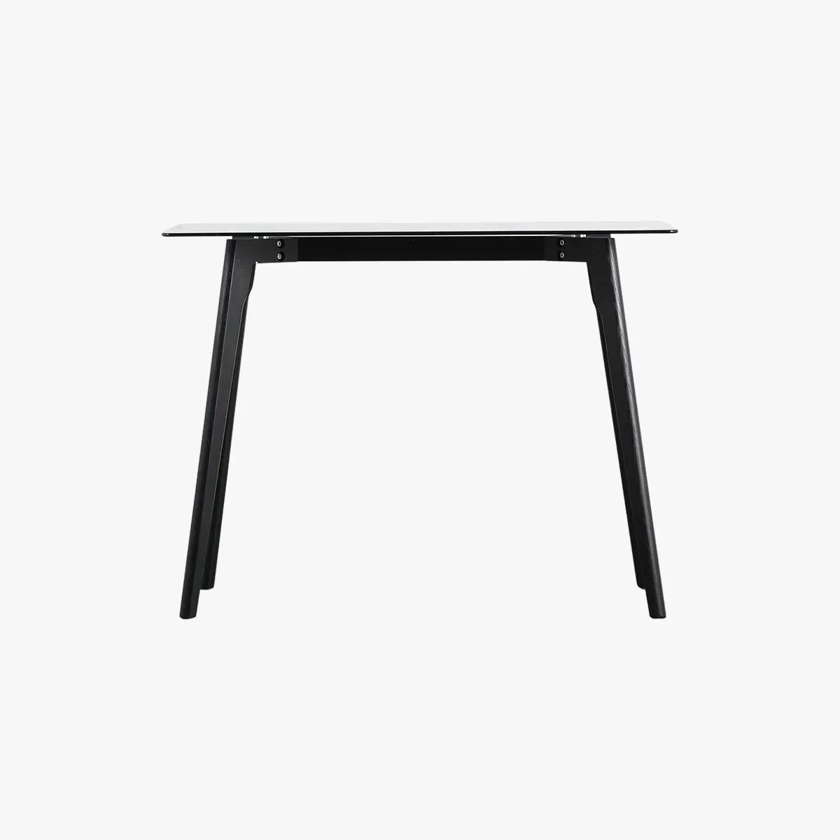 Desk with Glass Top - Black, Oak image