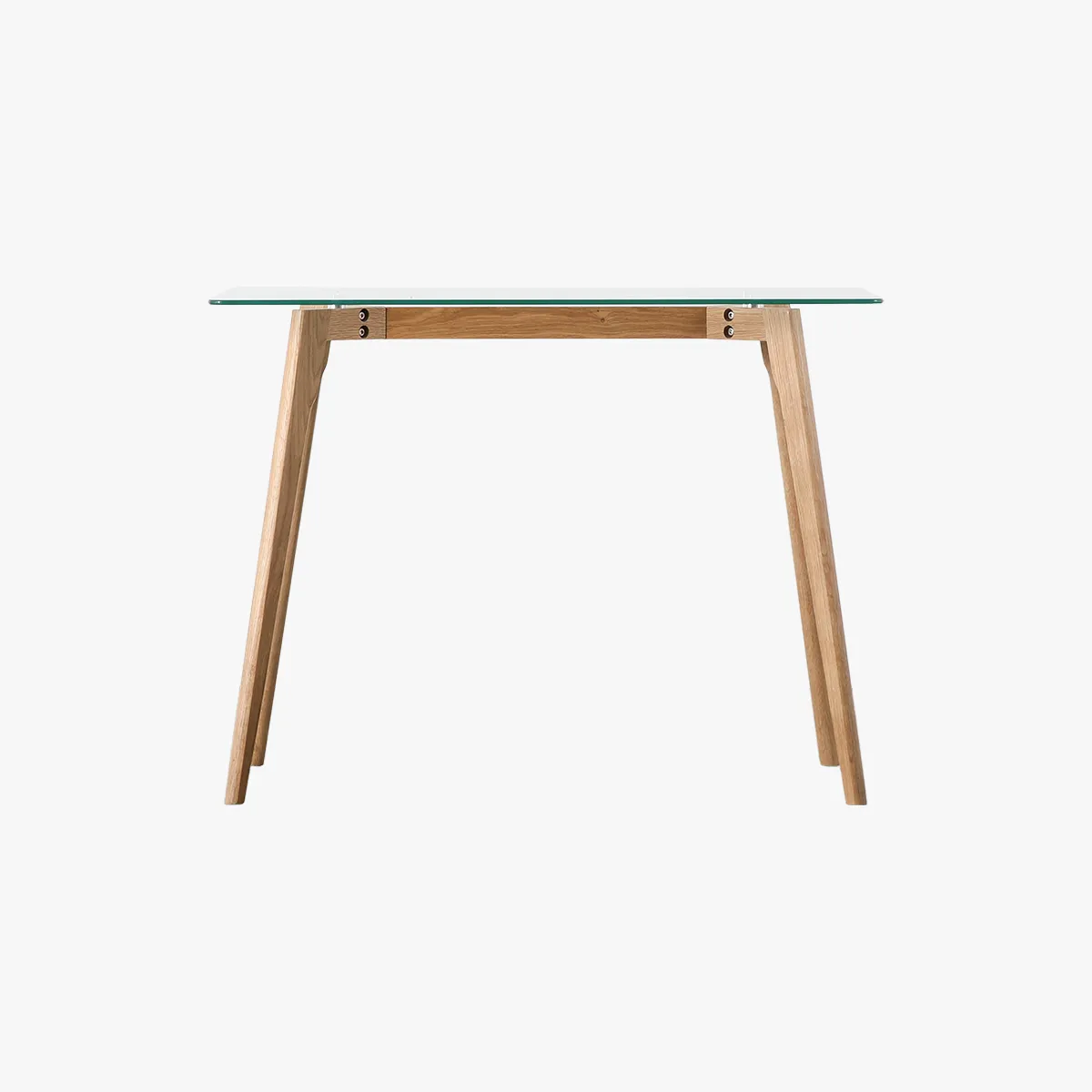 Desk with Glass Top - Oak