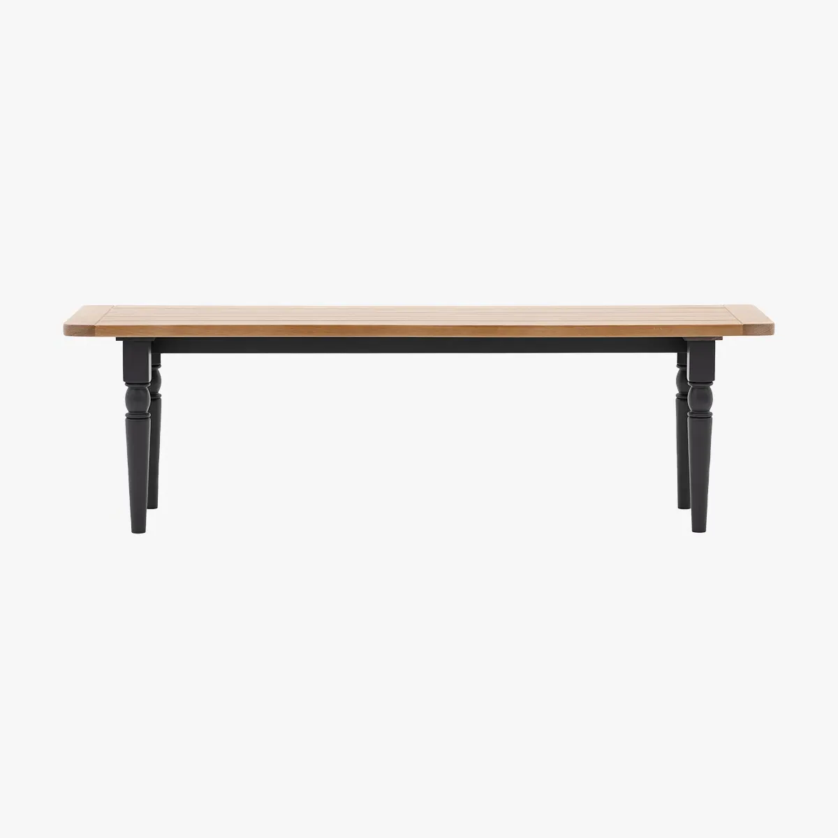 Dining Bench with Spindle Legs - Meteor, Oak