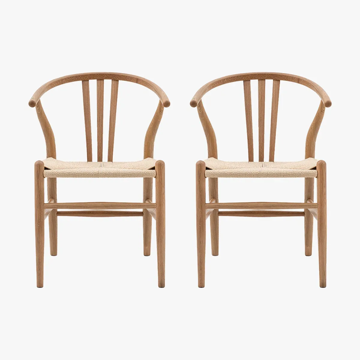 Dining Chair Set of 2 - Natural Wood