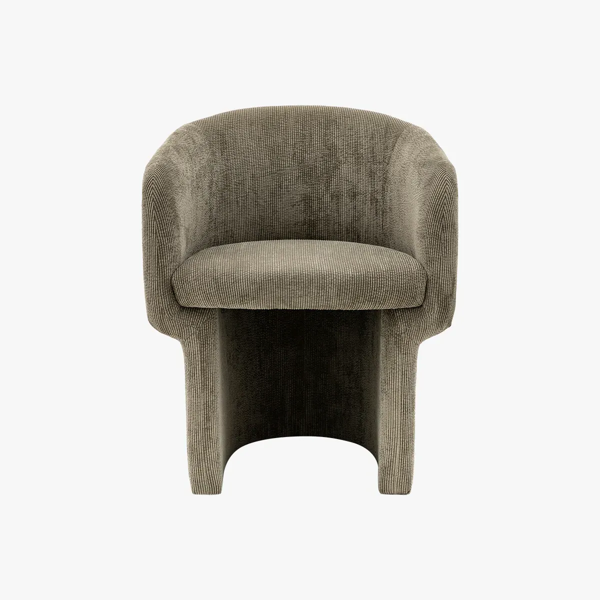Dining Chair with Curved Design - Grey