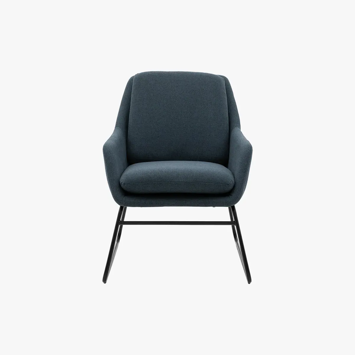 Dining Chair with Metal Legs - Midnight, Fabric