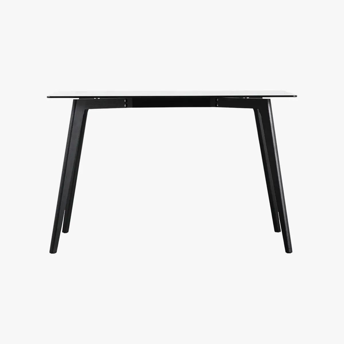 Dining Table with Glass Top - Black, Tempered Glass image