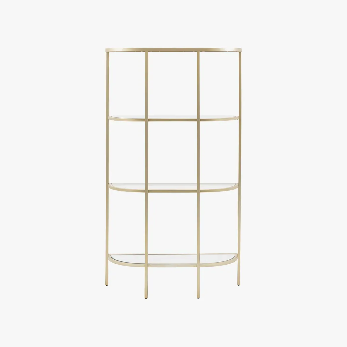 Display Unit with Glass Shelves - Champagne