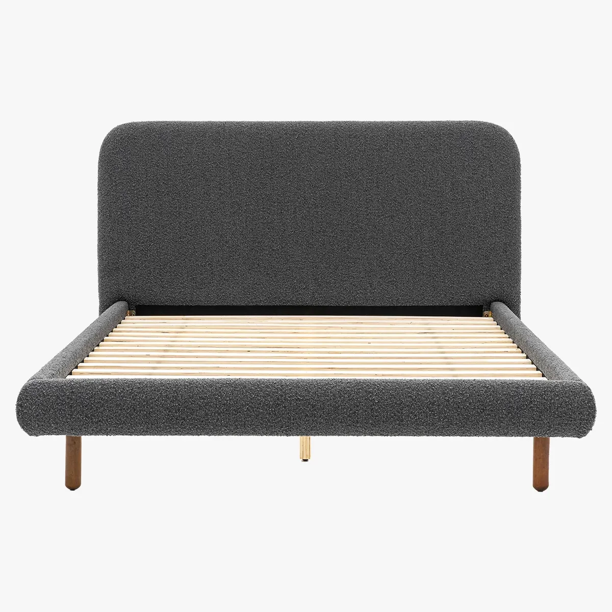 Double Bedstead with Curved Headboard - Charcoal image