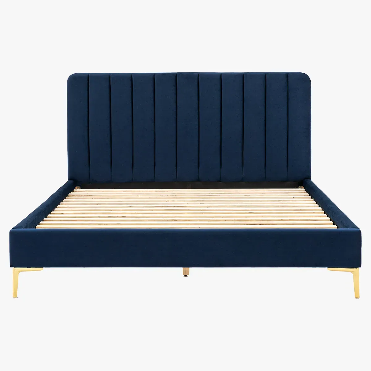 Double Bedstead with Panelled Headboard - Indigo image