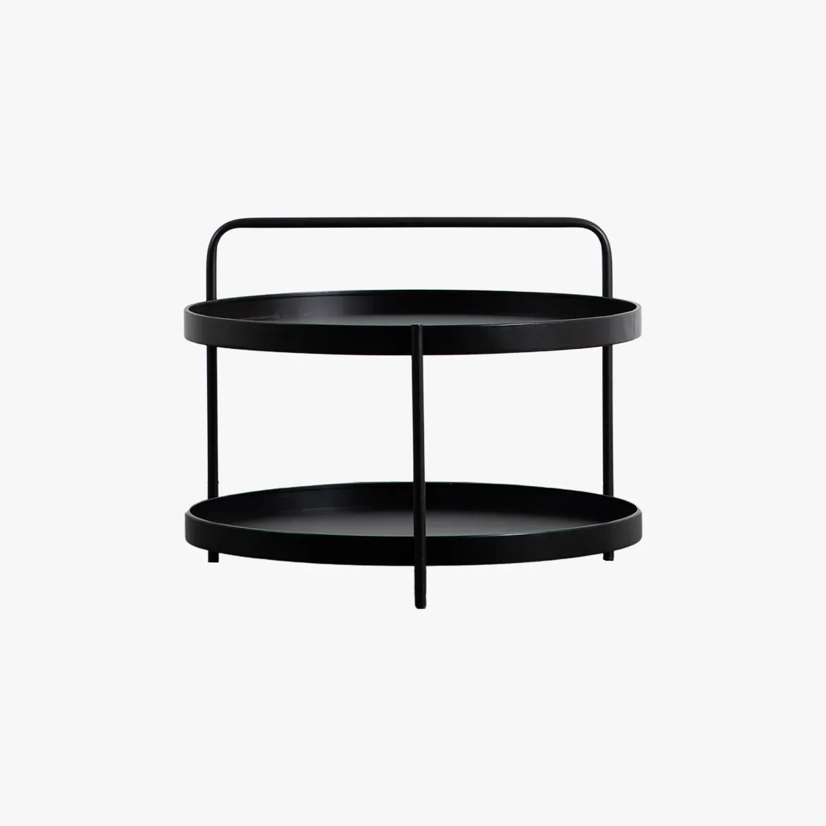 Double-Decker Coffee Table with Handle - Black image