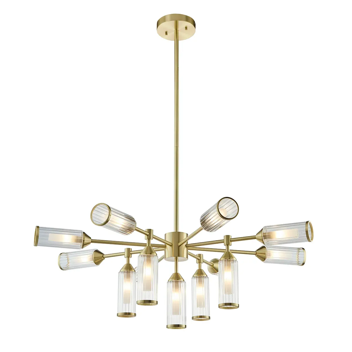 Extra Large Glass Pendant - Brass image