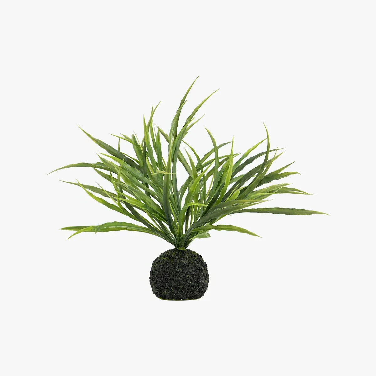 Faux Wild Grass with Soil Base - Green
