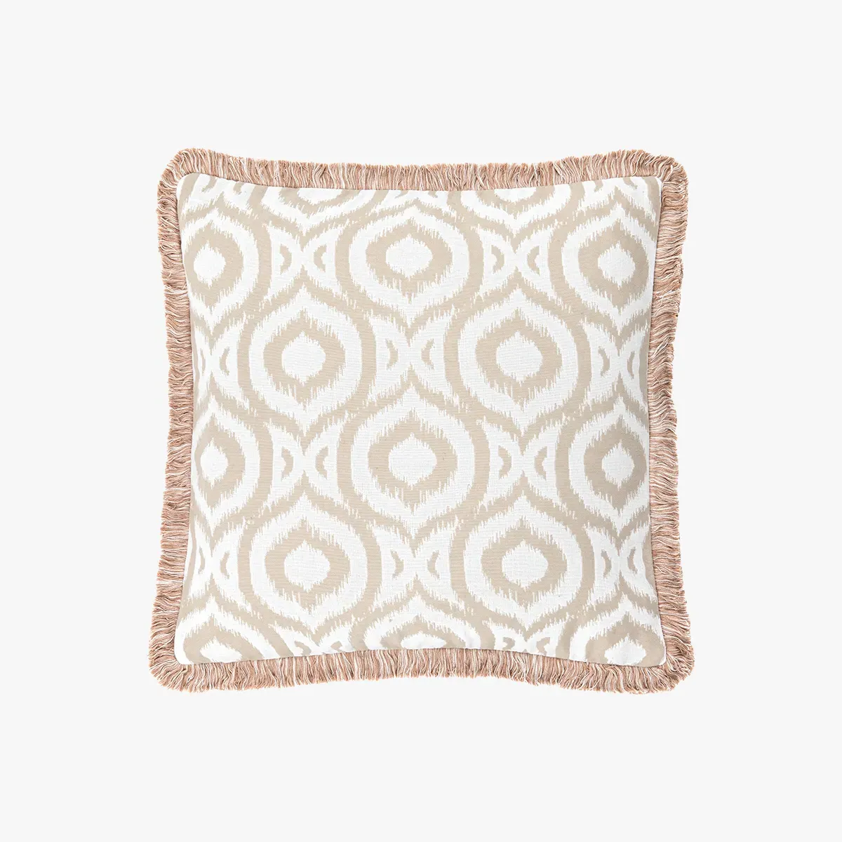 Filled Cushion with Fringe - Natural image