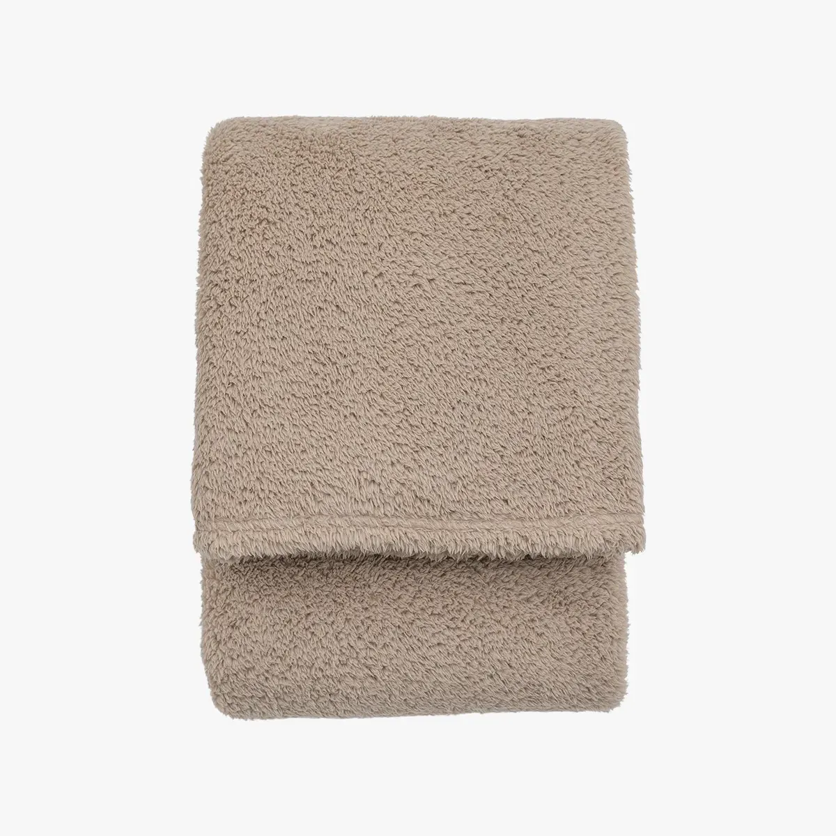 Fleecy Throw Blanket - Taupe, Fleece