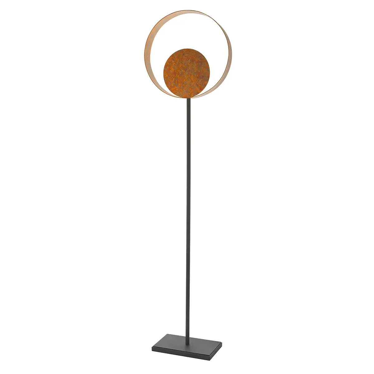 Floor Lamp Industrial Design - Gold Patina