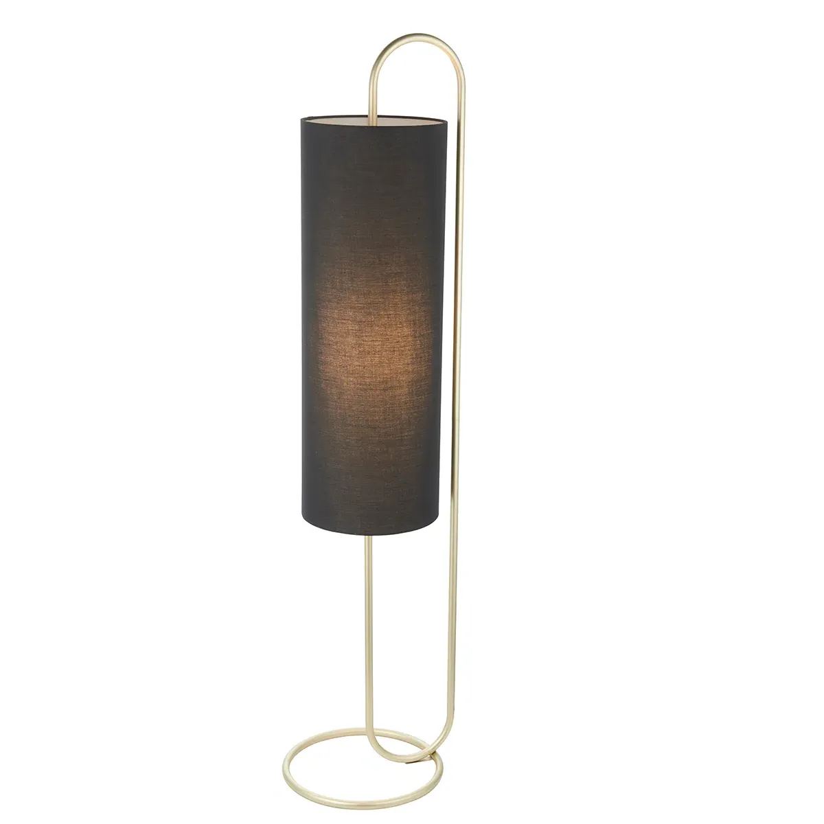 Floor Light with Fabric Shade - Brass, Metal