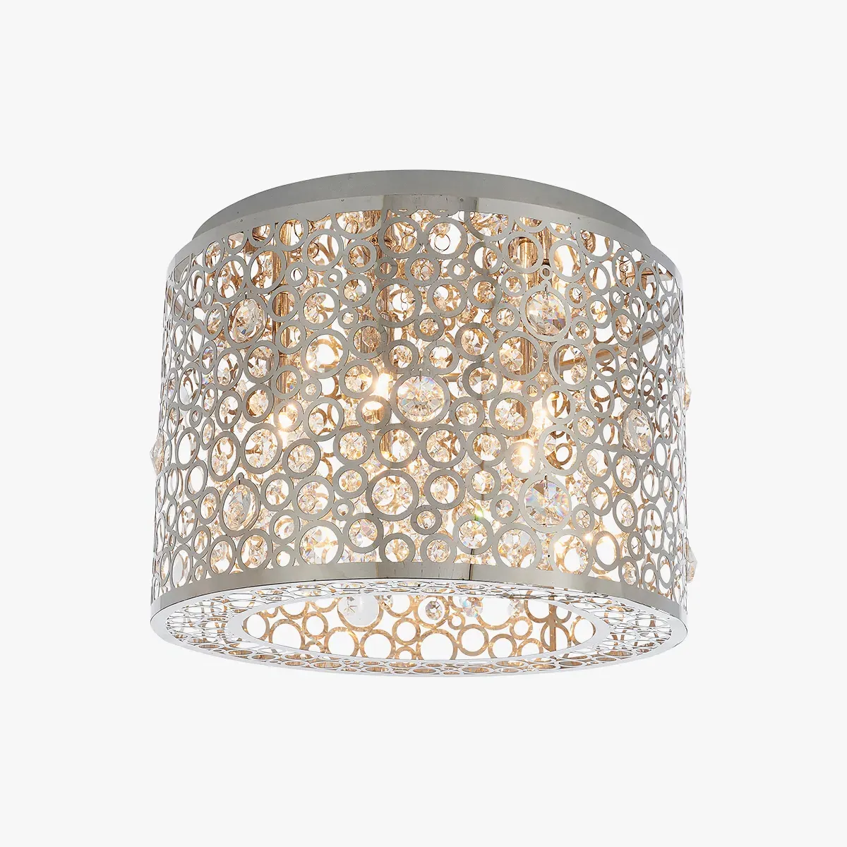 Flush Light with Chrome Finish - Silver