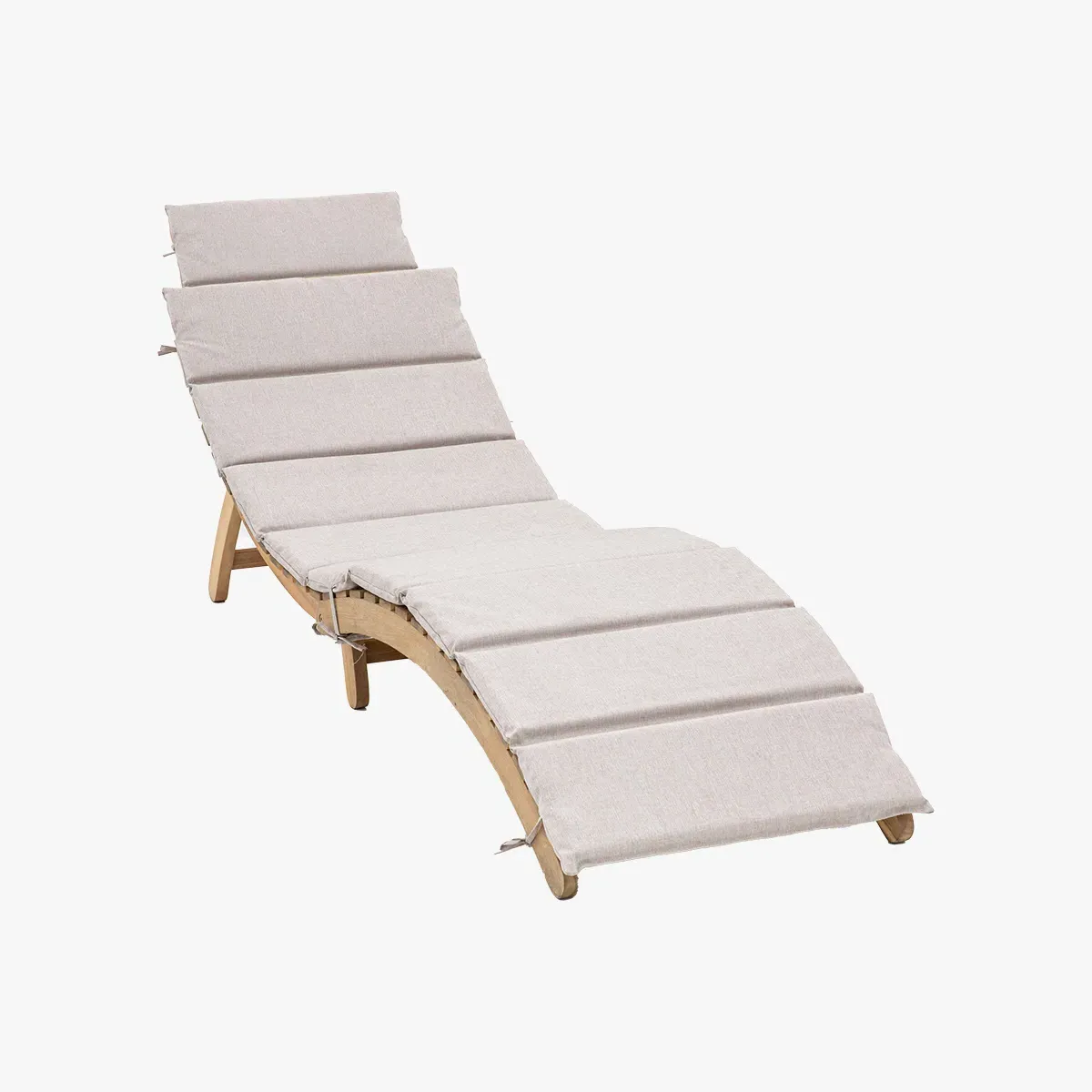 Foldaway Sunlounger with Handle - Cushioned image