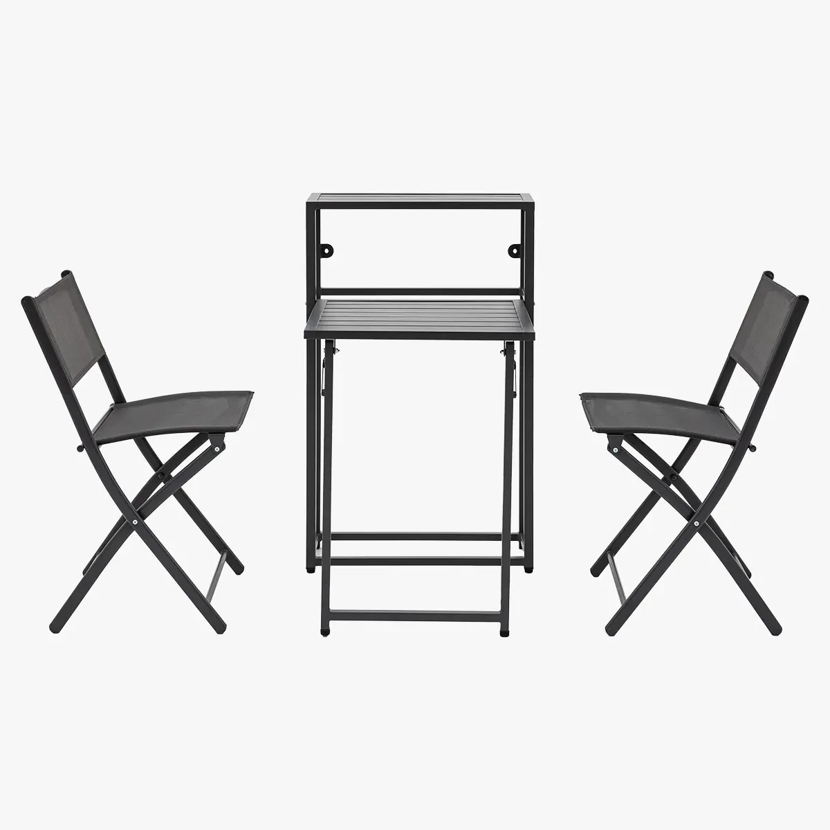Folding Balcony Set - Grey, Steel image