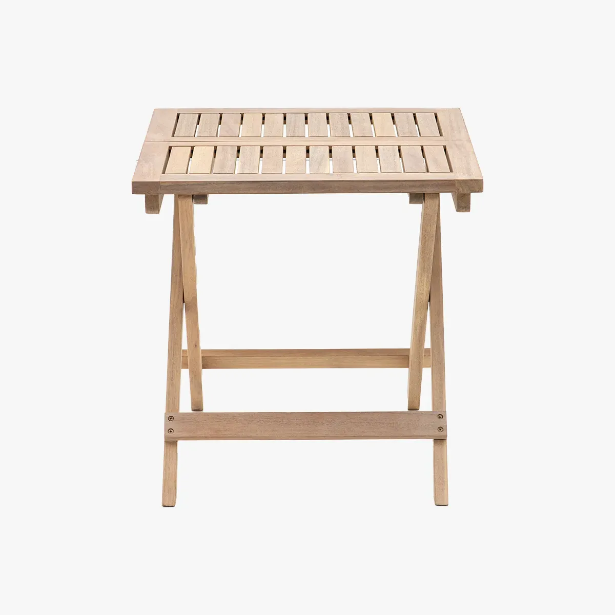 Folding Side Table with Slatted Top image