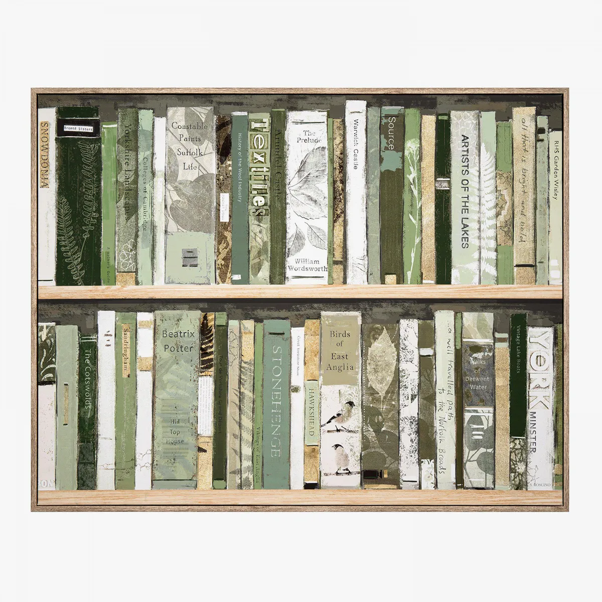 Framed Canvas Wall Art - Bookshelf Print image