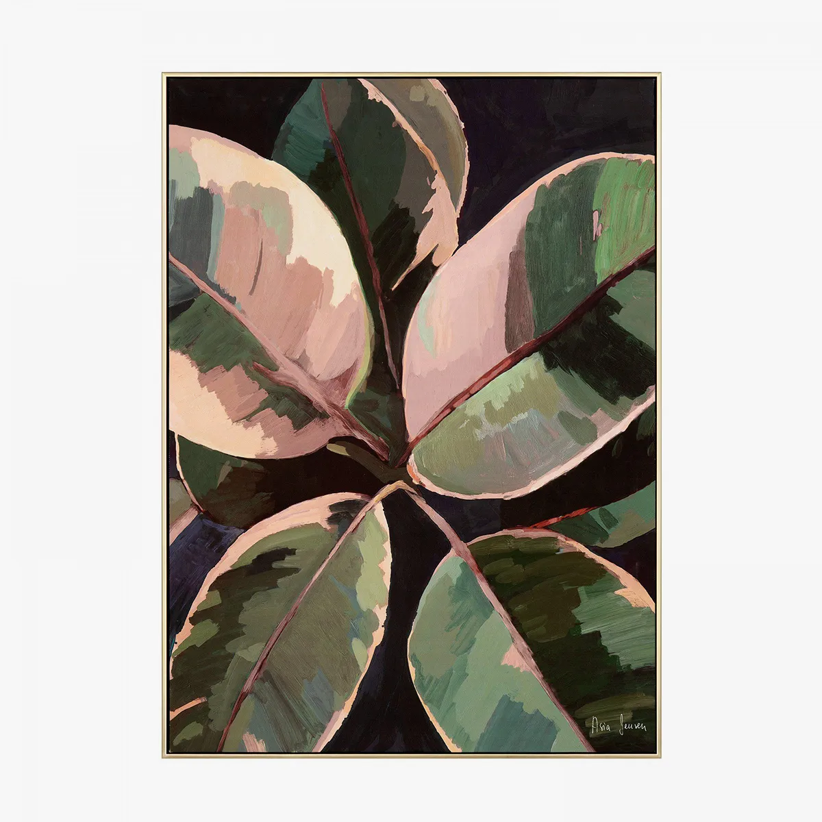 Framed Canvas Wall Art - Tropical Leaf I image