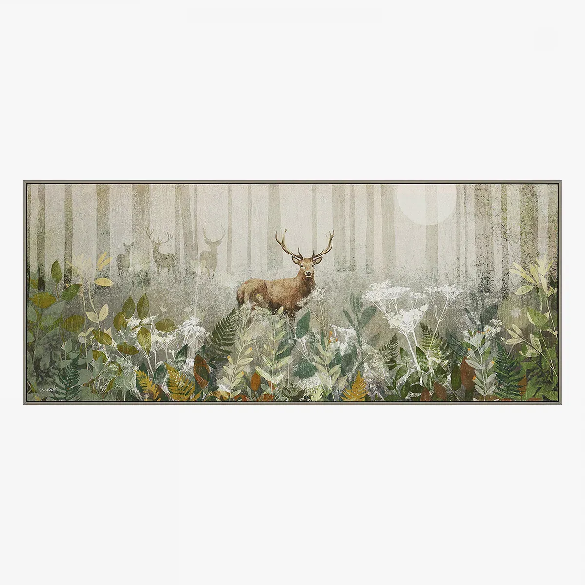 Framed Canvas Wall Art - Woodland Scene