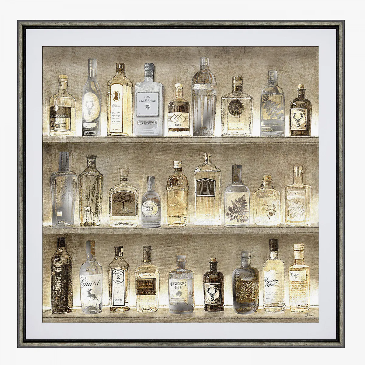 Framed Wall Art Vintage Mixology Design image