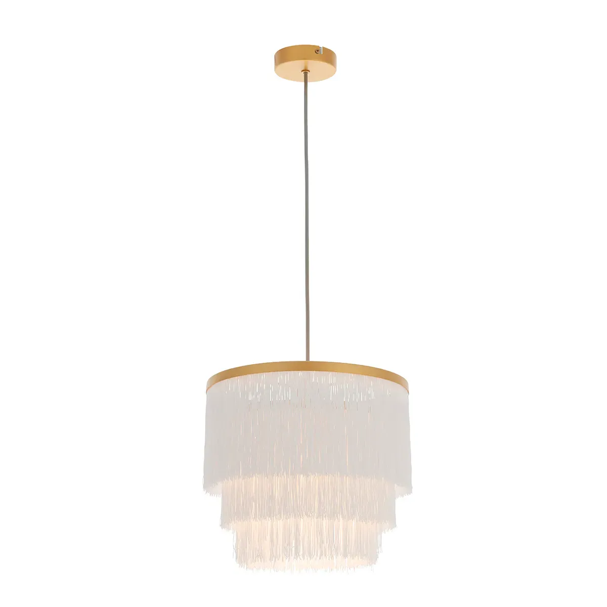 Fringed Pendant Light - Gold, Metal image