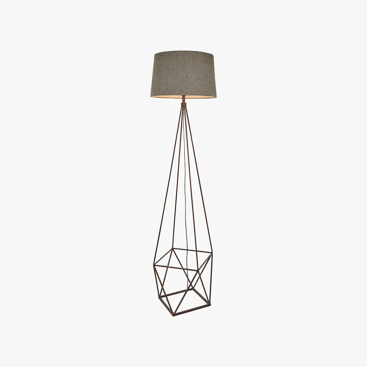 Geometric Floor Lamp - Bronze, Metal