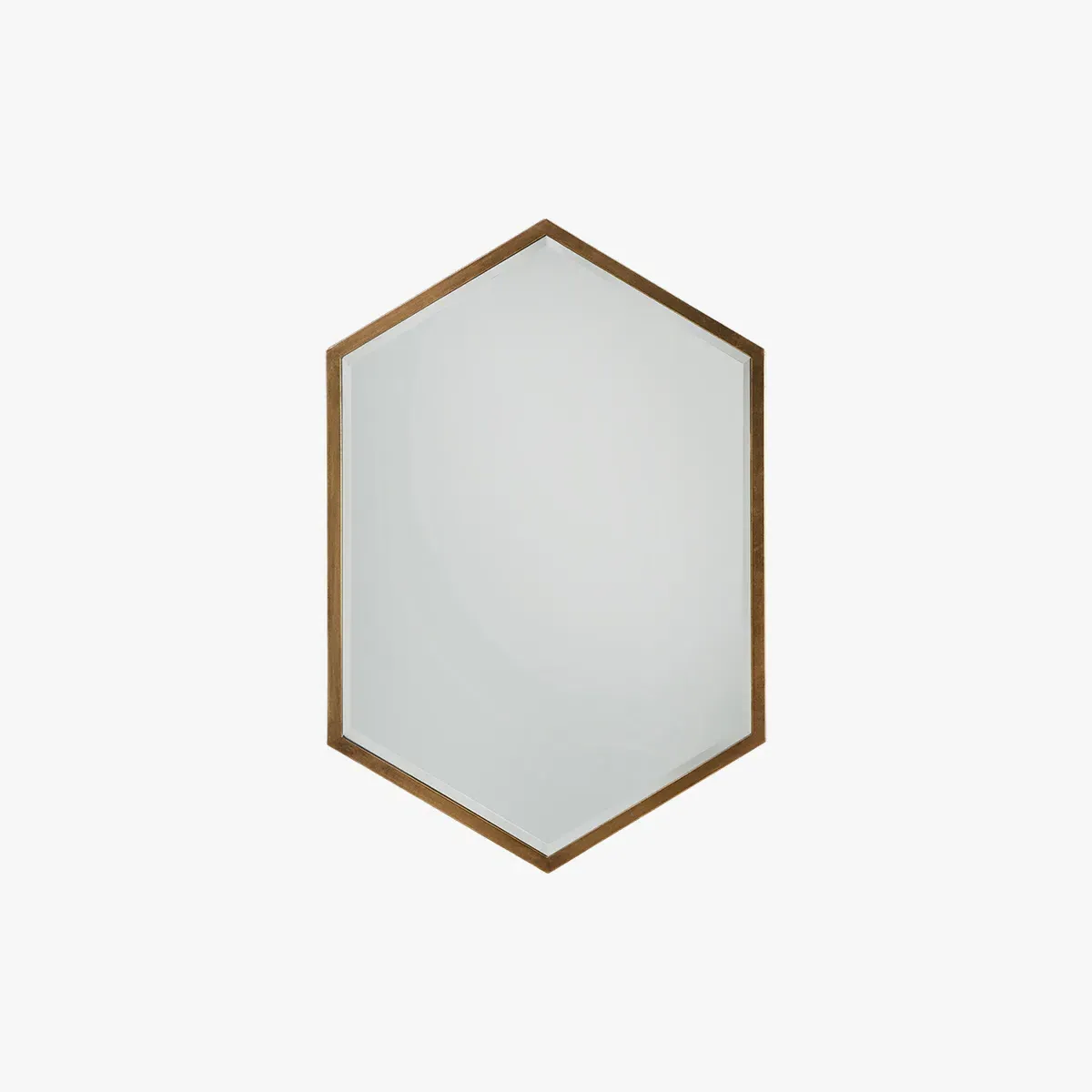 Geometric Mirror - Antique Gold, Metal image