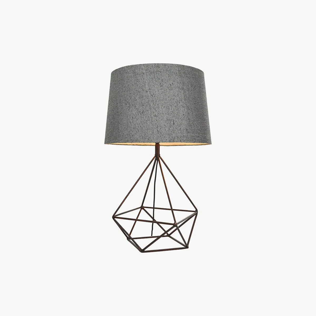 Geometric Table Lamp - Bronze, Metal