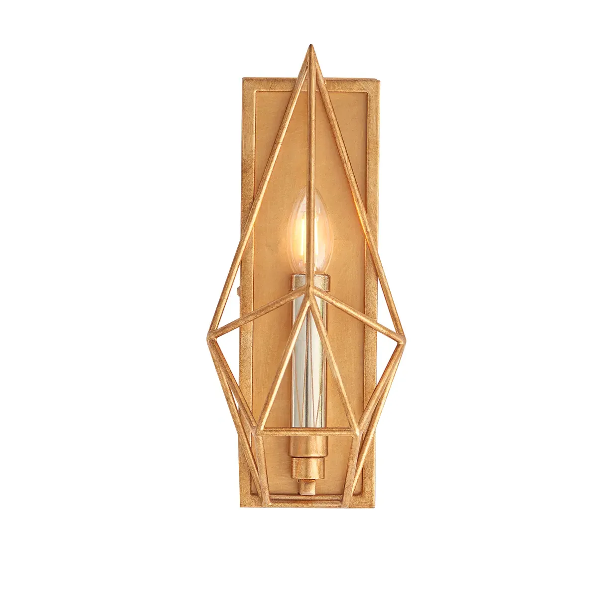 Geometric Wall Light - Gold, Metal image