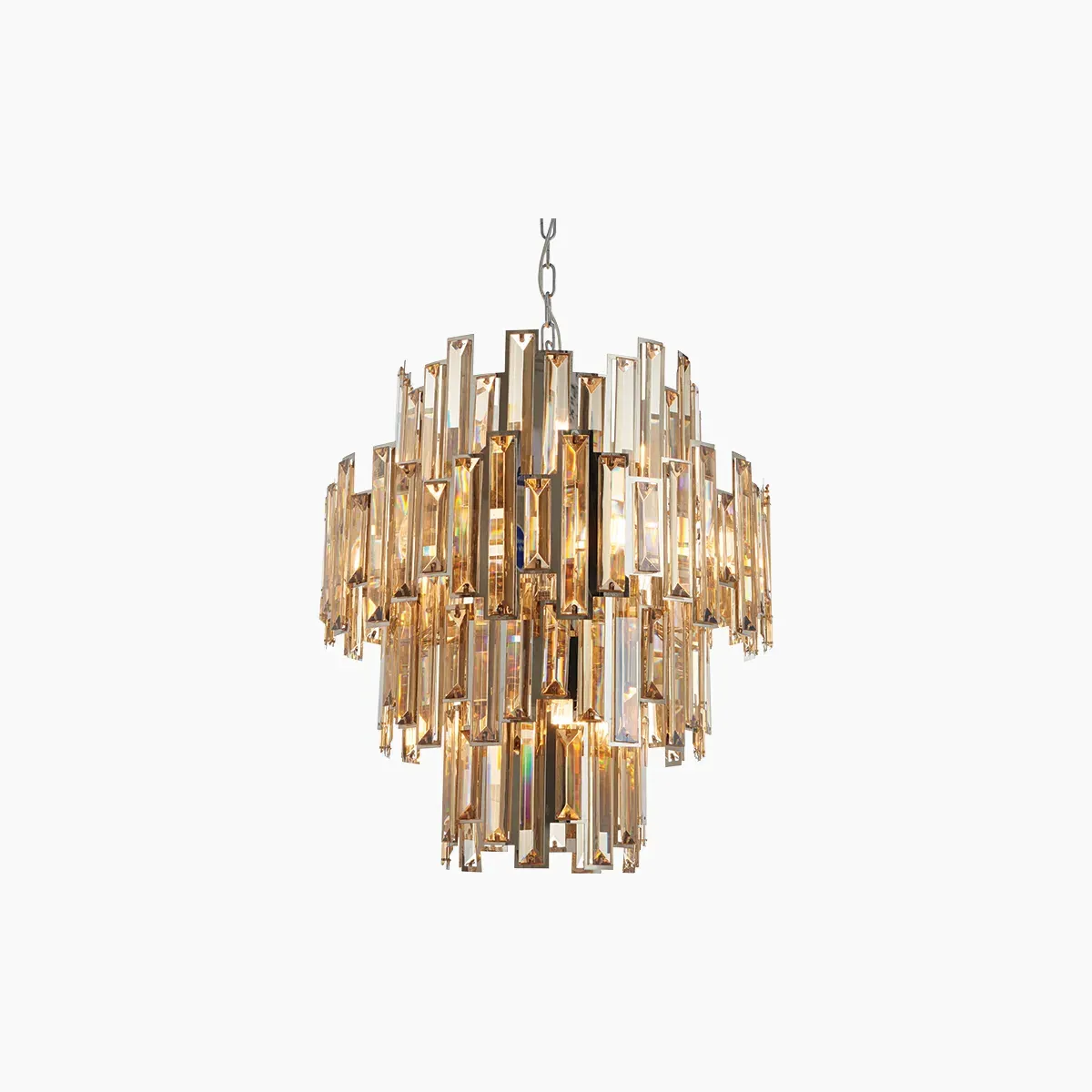 Glass Pendant Light - Gold, Chrome image