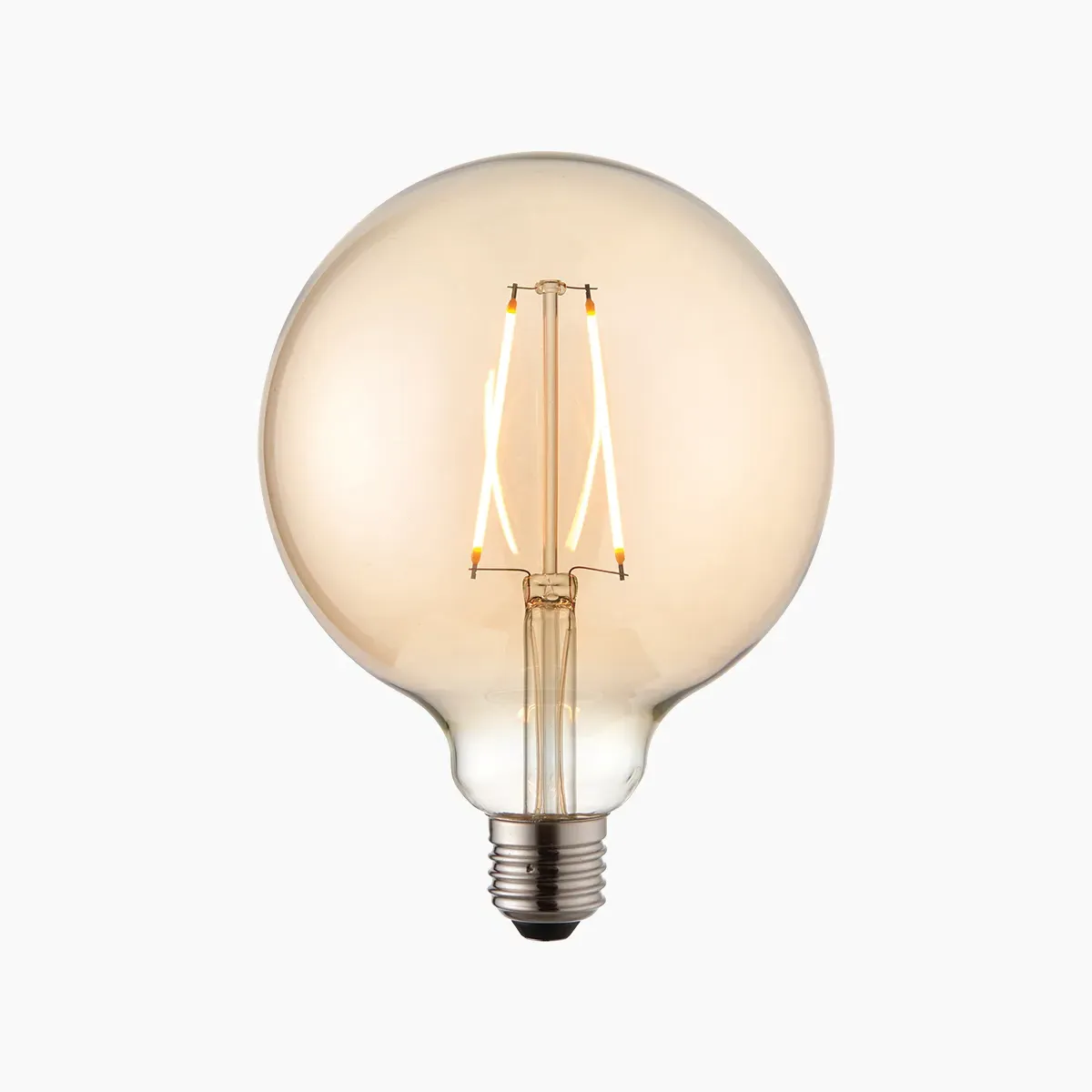 Globe LED Light Bulb - Amber Glass image