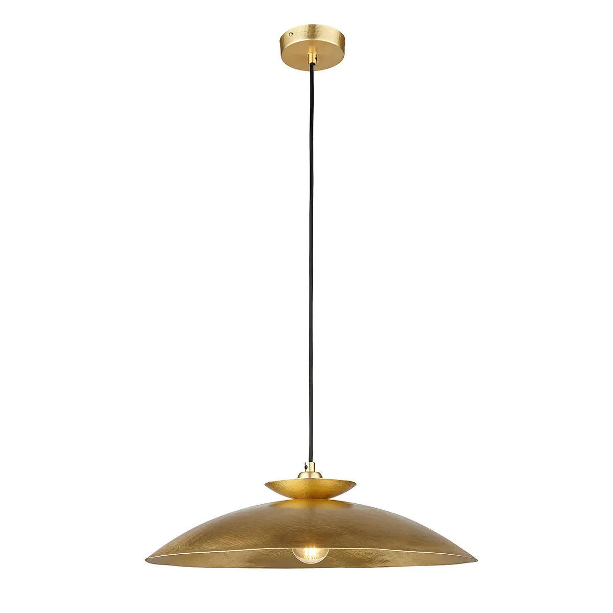 Hammered Pendant Light - Brass, Metal image