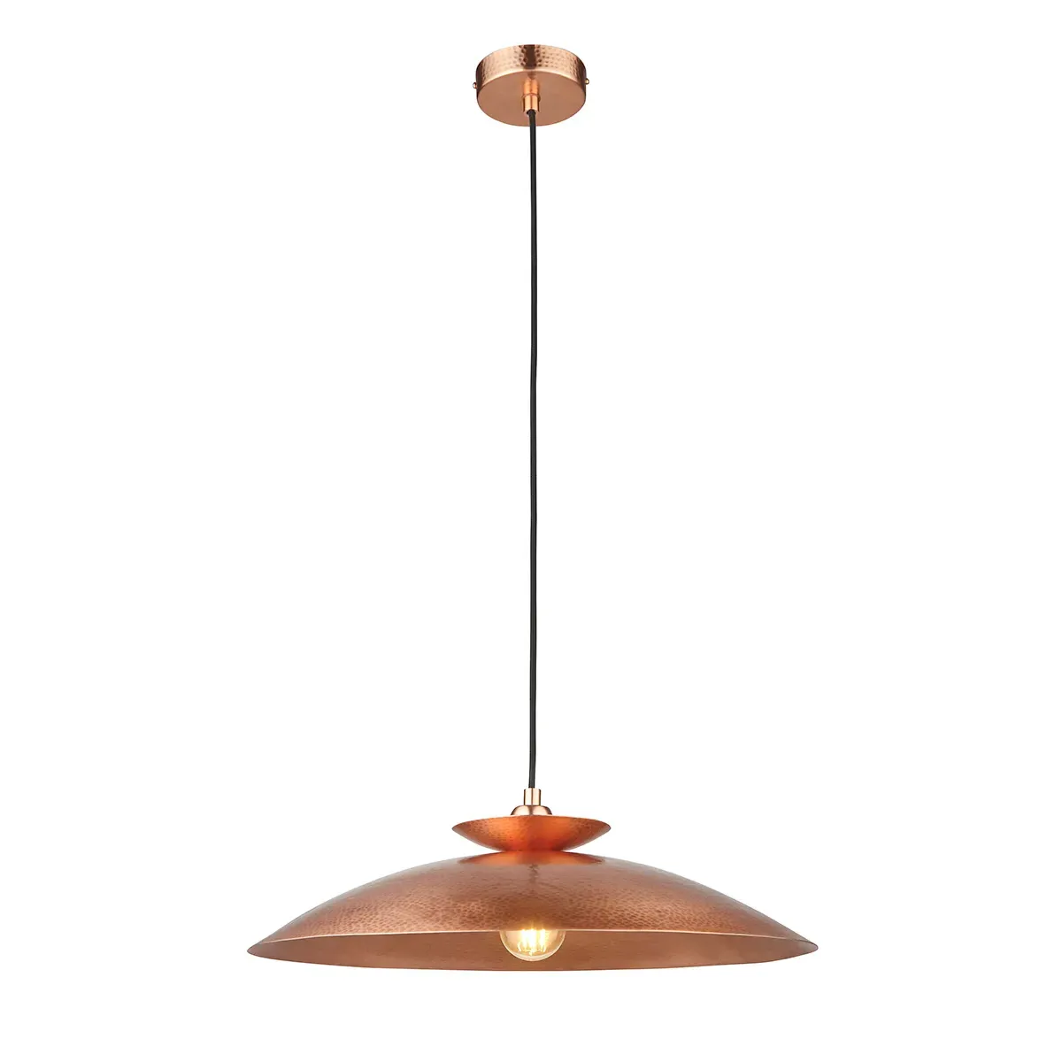 Hammered Pendant Light - Copper, Metal